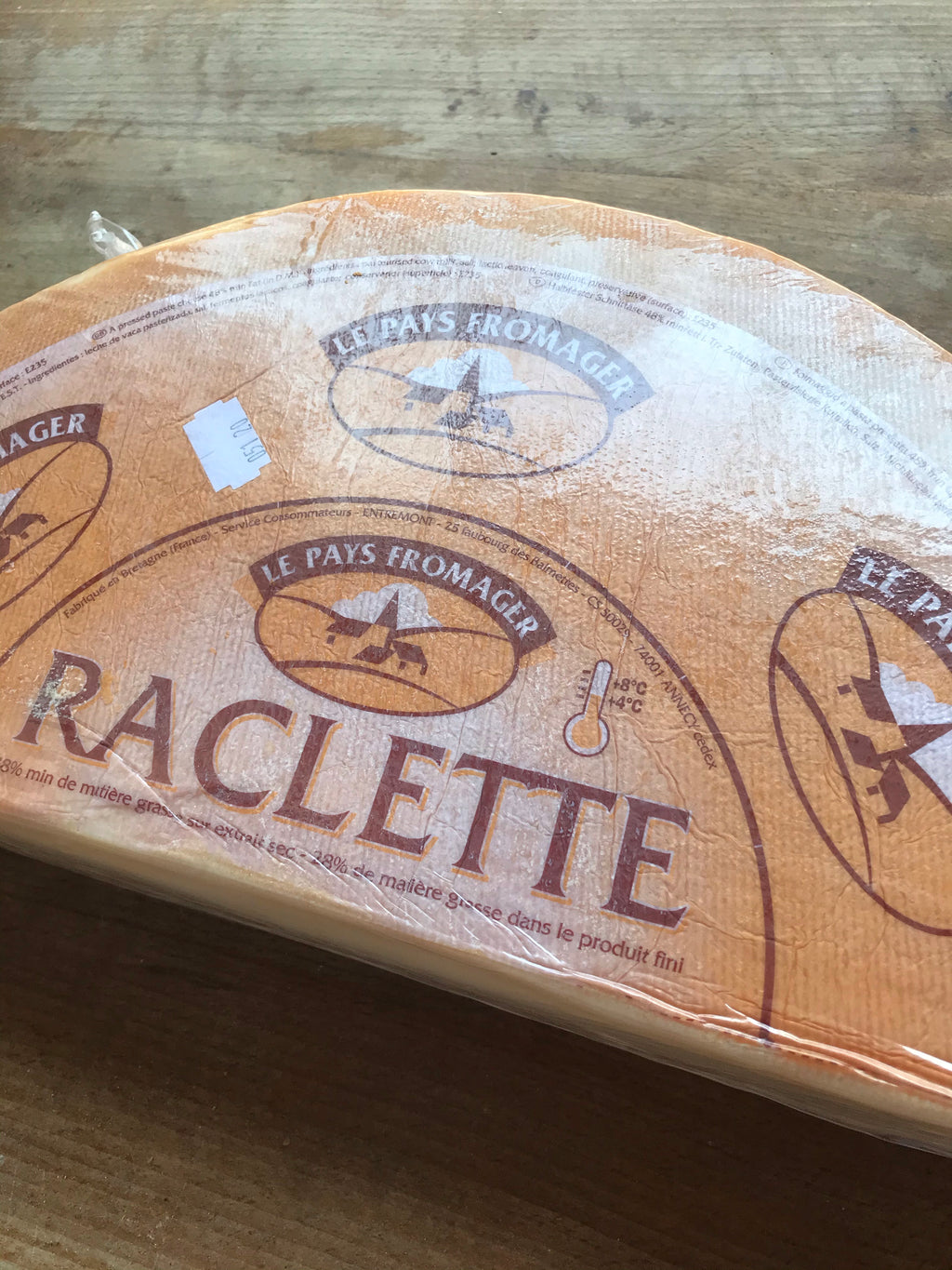 Raclette Cheese - (£1.35 per 100g) - a £10 chunk!